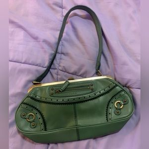 Vintage Rafe Green Leather Shoulder Bag